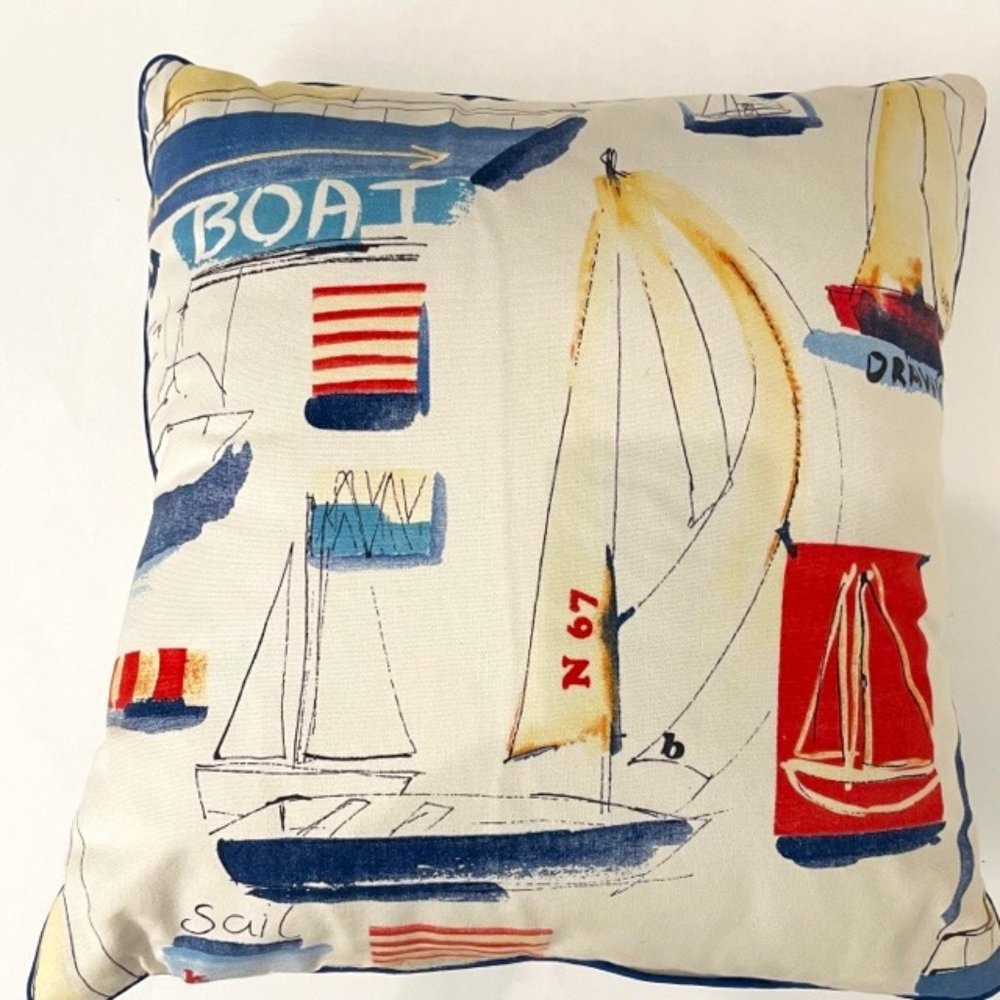 Nautical/Sailboat Theme Decorative/Accent Throw Pillow Set